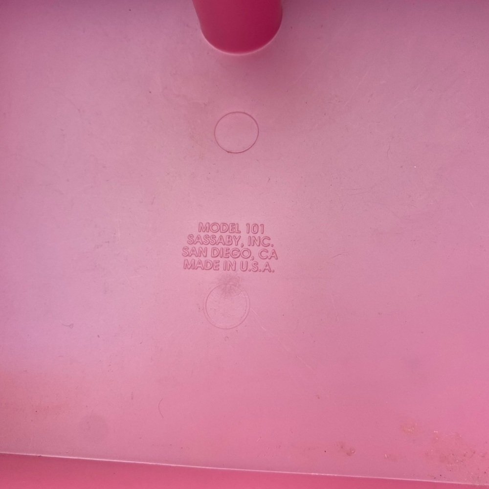 VINTAGE SASSABY pink make up organizer/ storage train case.pre-owned model 101 - Picture 5 of 11